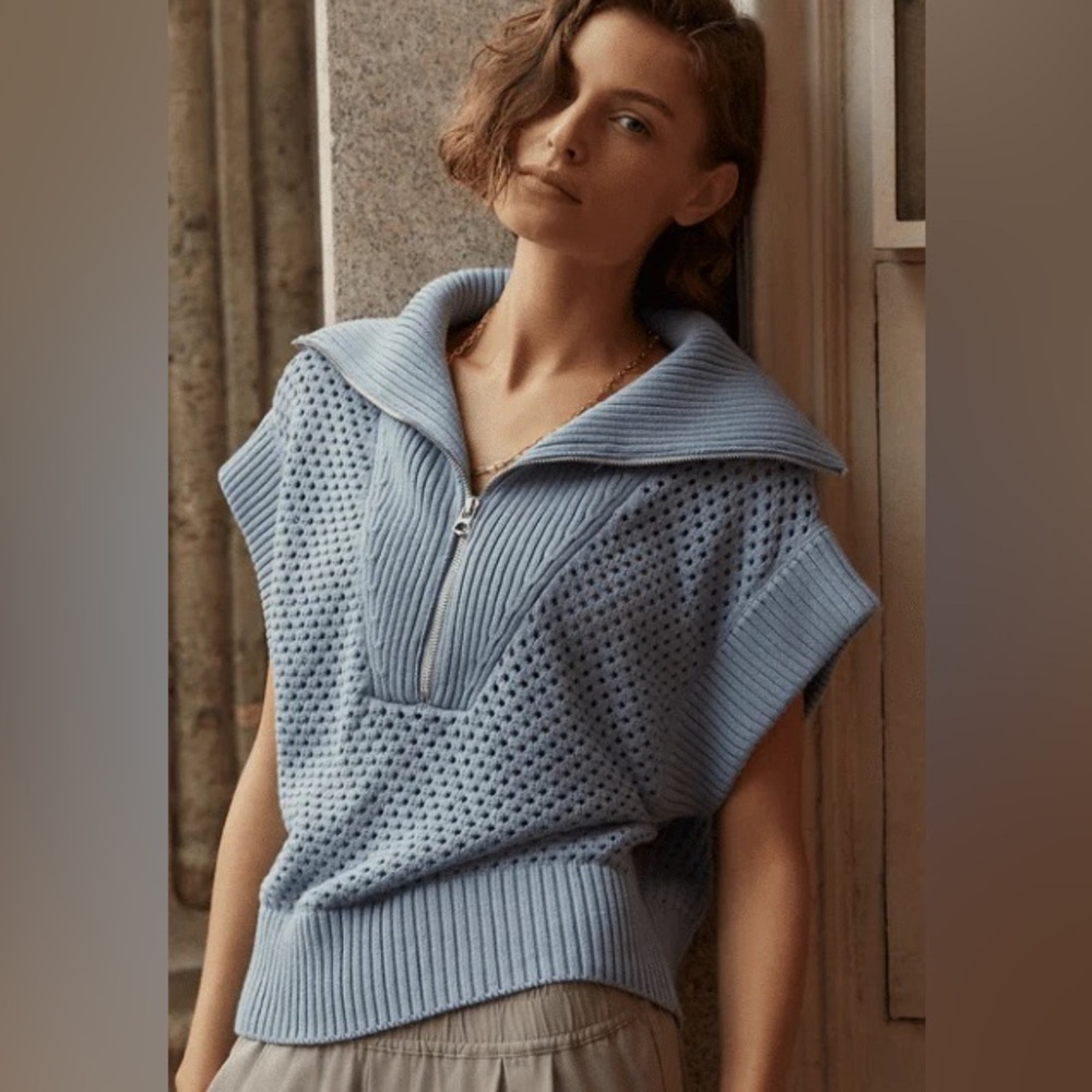 NWT Magaschoni Blue Sweater